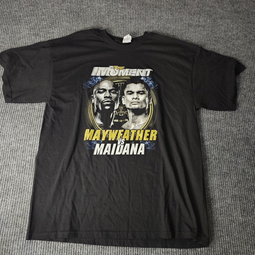Mayweather Vs Maidana Shirt Mens‎ XL Black Boxing The Moment Graphic Alstyle